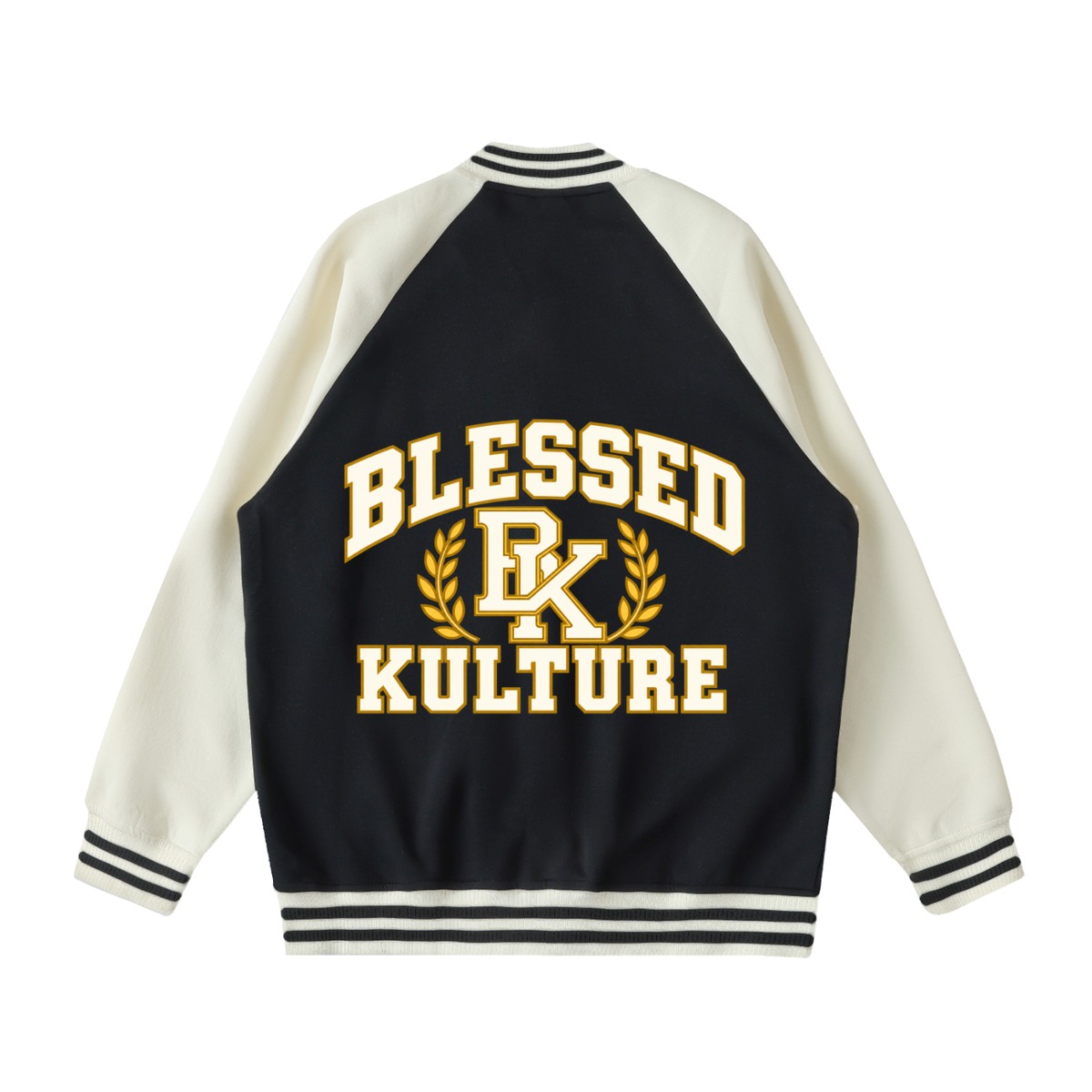 Two Tone Raglan Sleeve Varsity Jacket