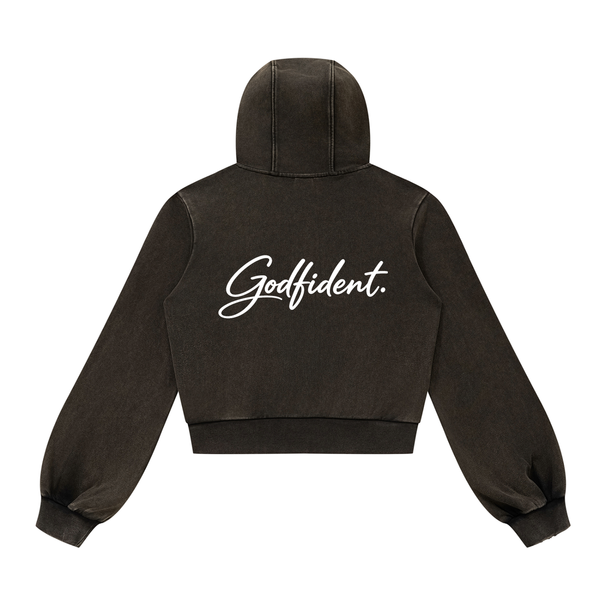Godfident Women's Vintage Wash Zip Hoodie