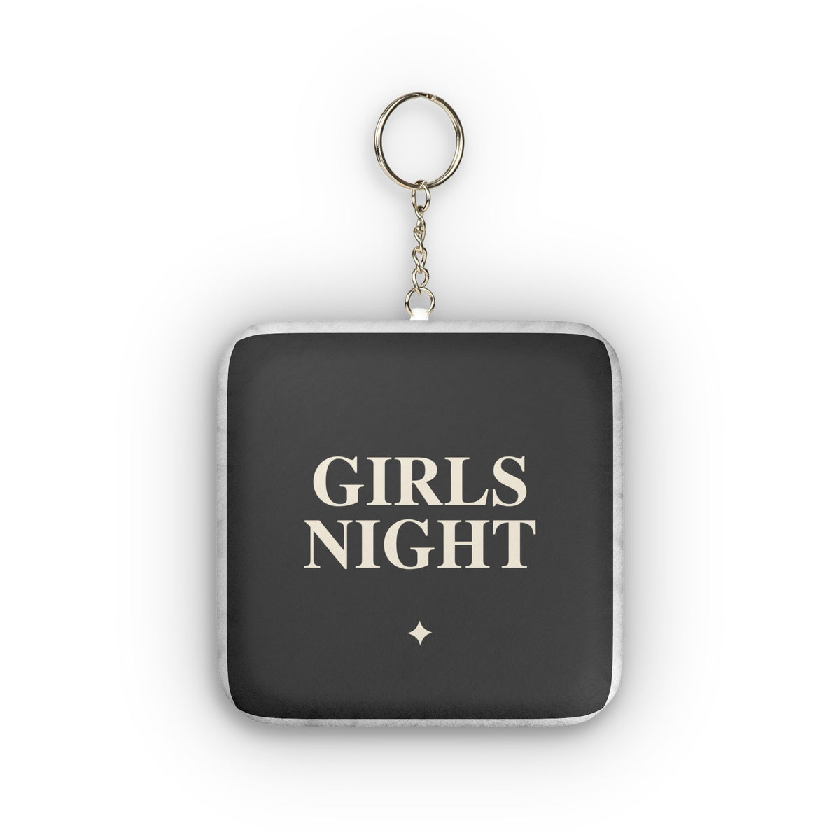 Girls Night Plush Keychain — Custom Shape Mini Soft Keyring