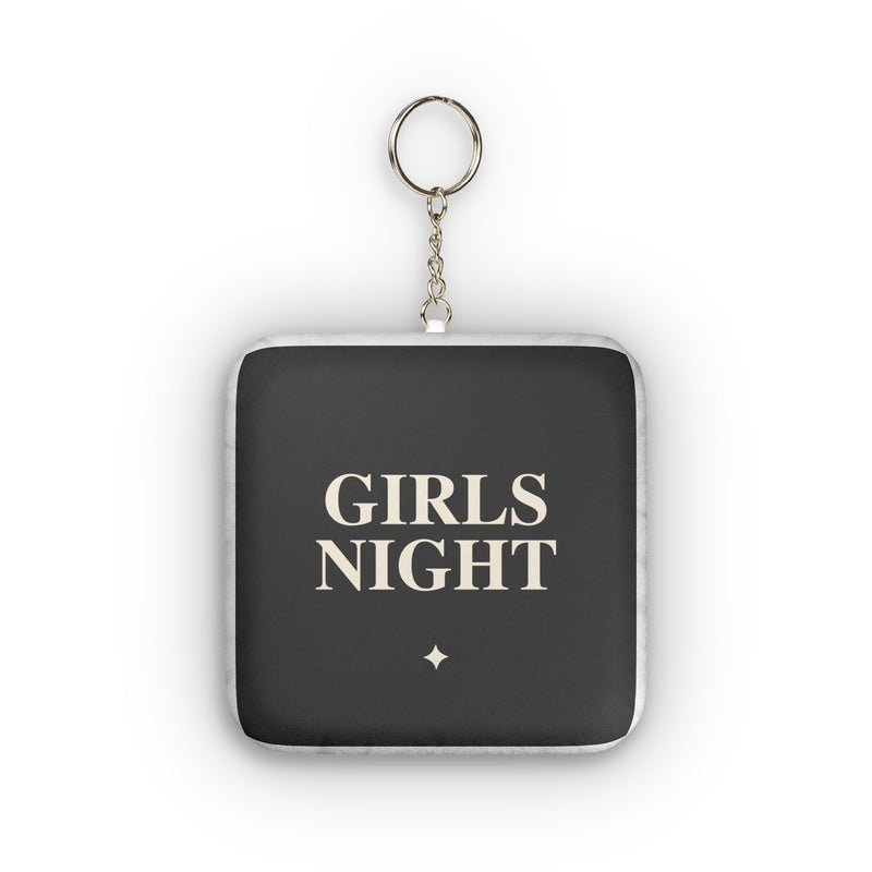 Girls Night Plush Keychain — Custom Shape Mini Soft Keyring