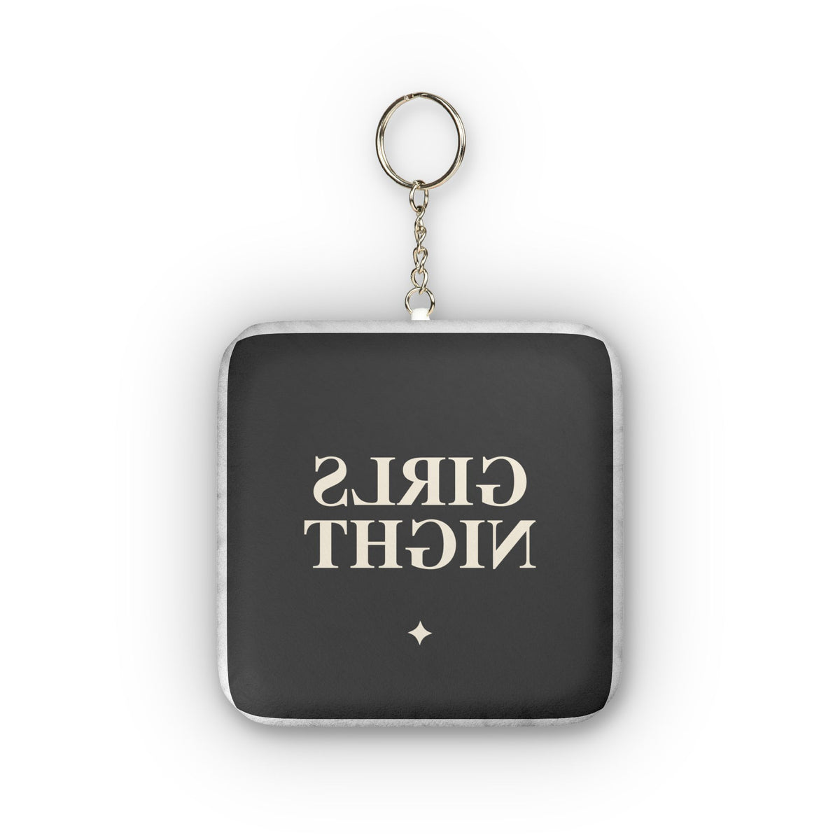Girls Night Plush Keychain — Custom Shape Mini Soft Keyring