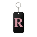 Initial "R" Keychain Charm — Double-Sided Monogram Keyring