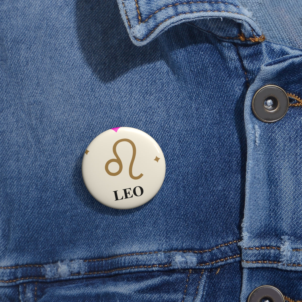 Leo Zodiac Pin Button – Astrology Lapel Button