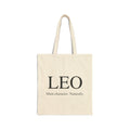Leo Zodiac Cotton Canvas Tote Bag — “Main character. Naturally.” Printed Astrology Shopper