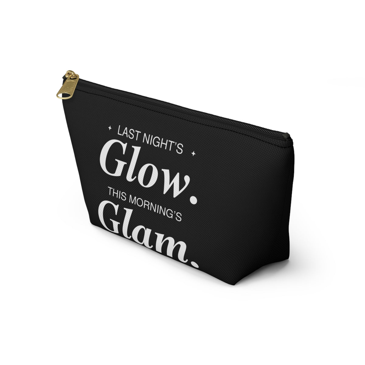 Glow & Glam Accessory Pouch — Makeup Bag with T-Bottom