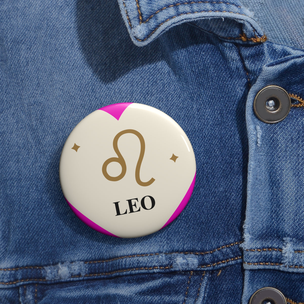 Leo Zodiac Pin Button – Astrology Lapel Button