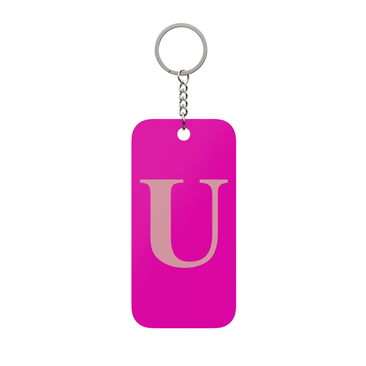 Monogram U Pink Keychain Charm