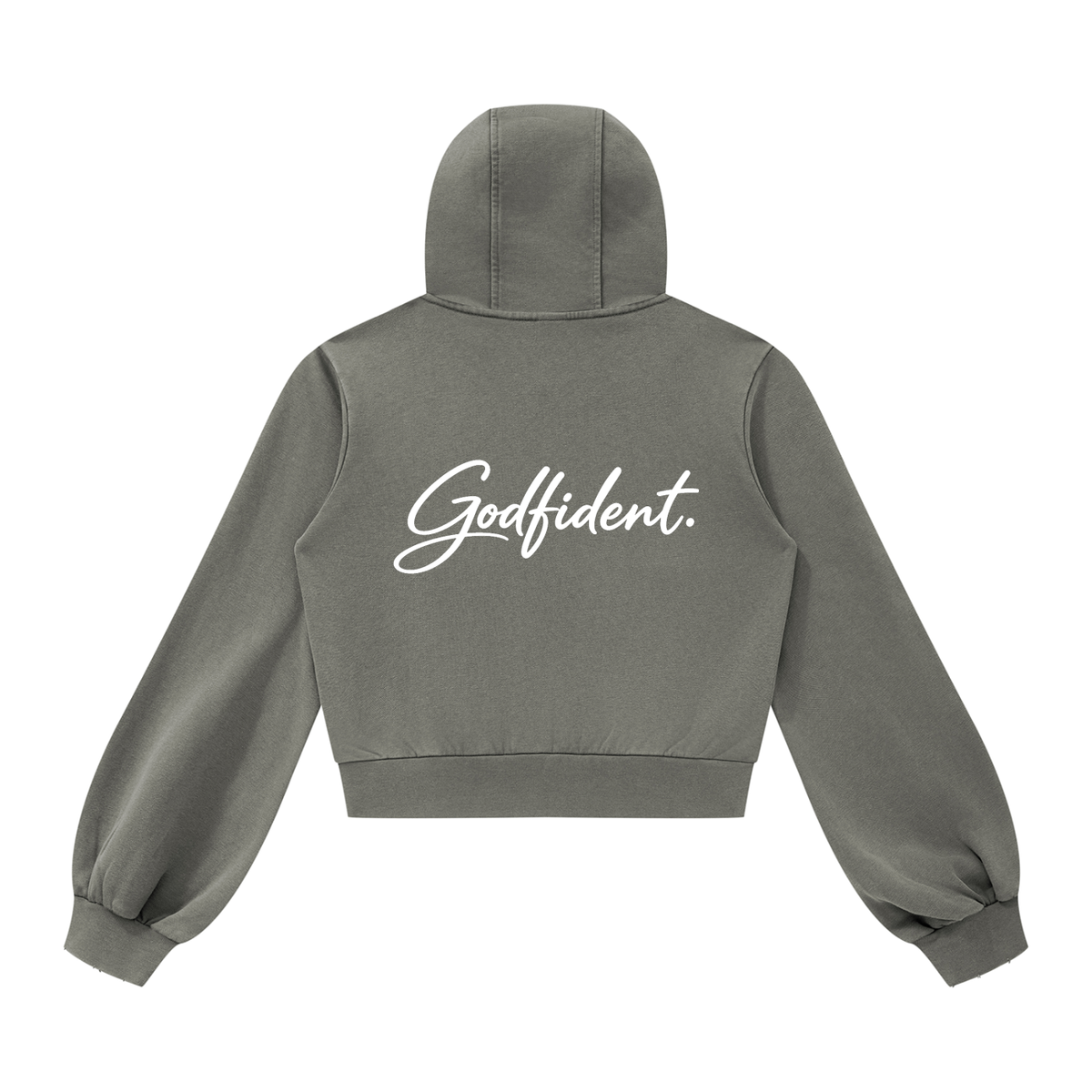 Godfident Women's Vintage Wash Zip Hoodie