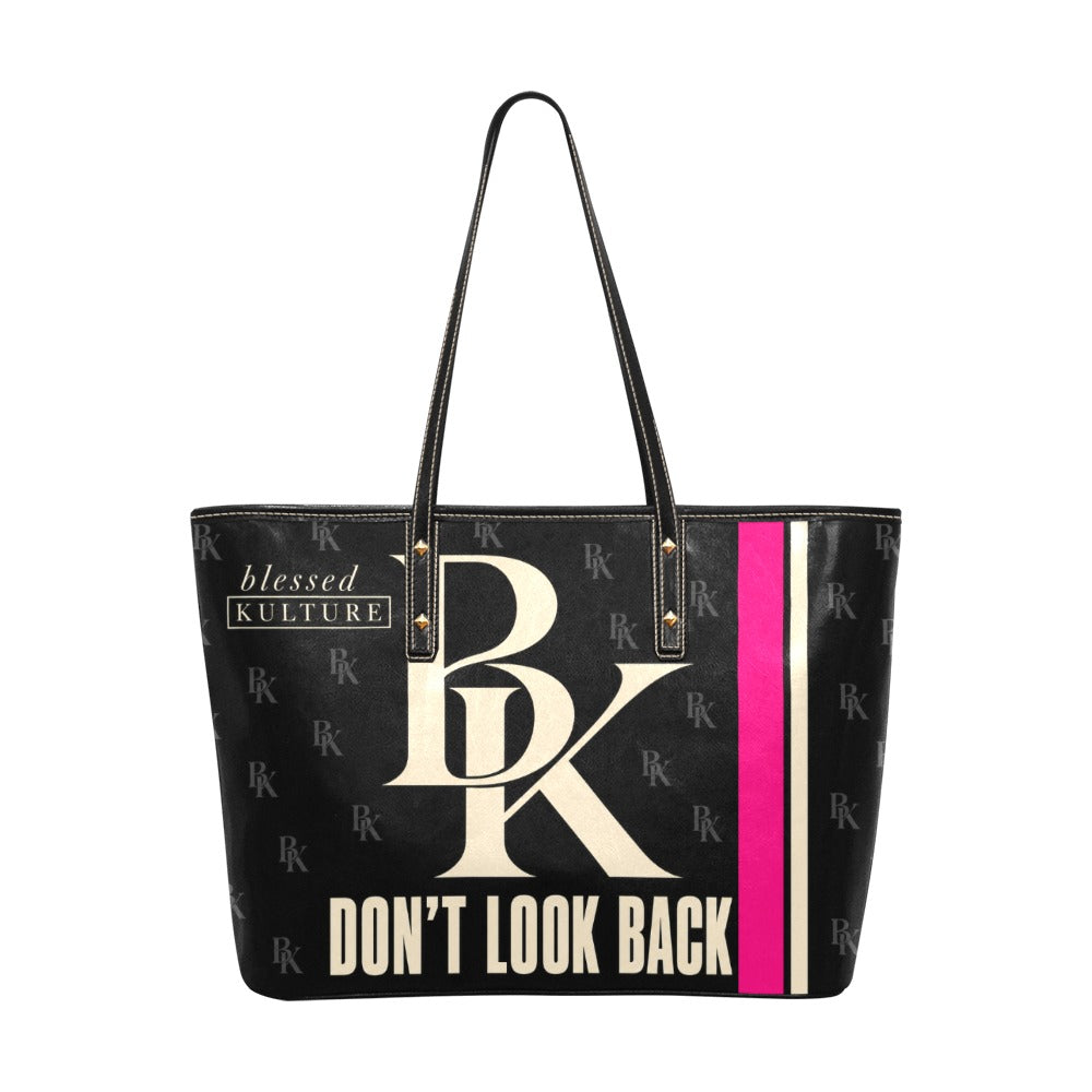 Don't Look Back Statement Tote — Pink Stripe