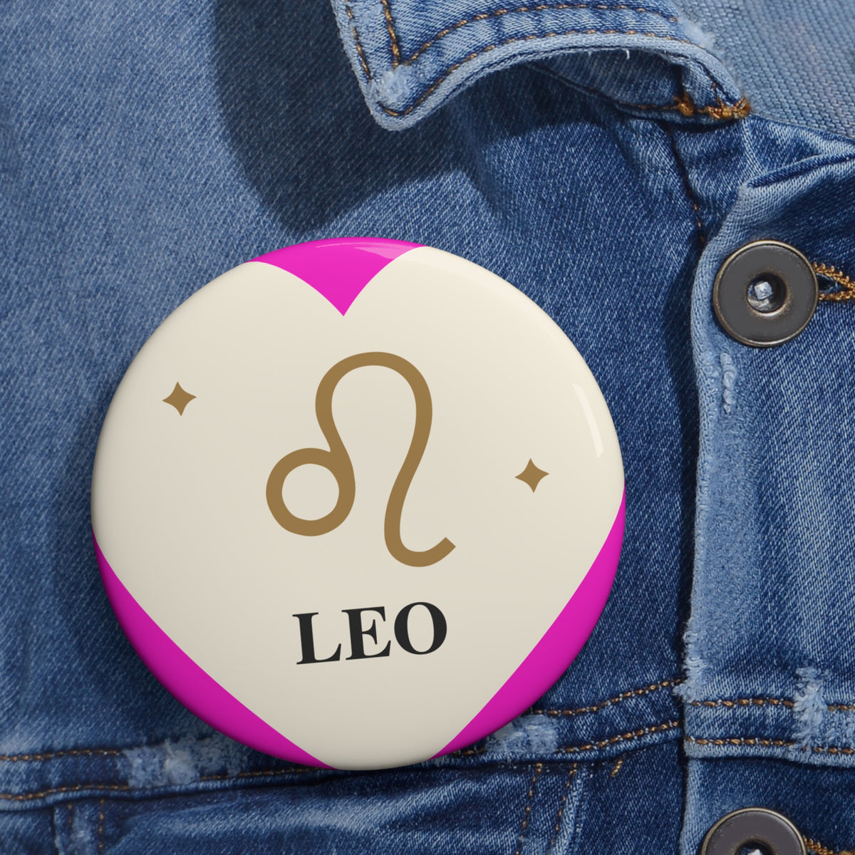 Leo Zodiac Pin Button – Astrology Lapel Button