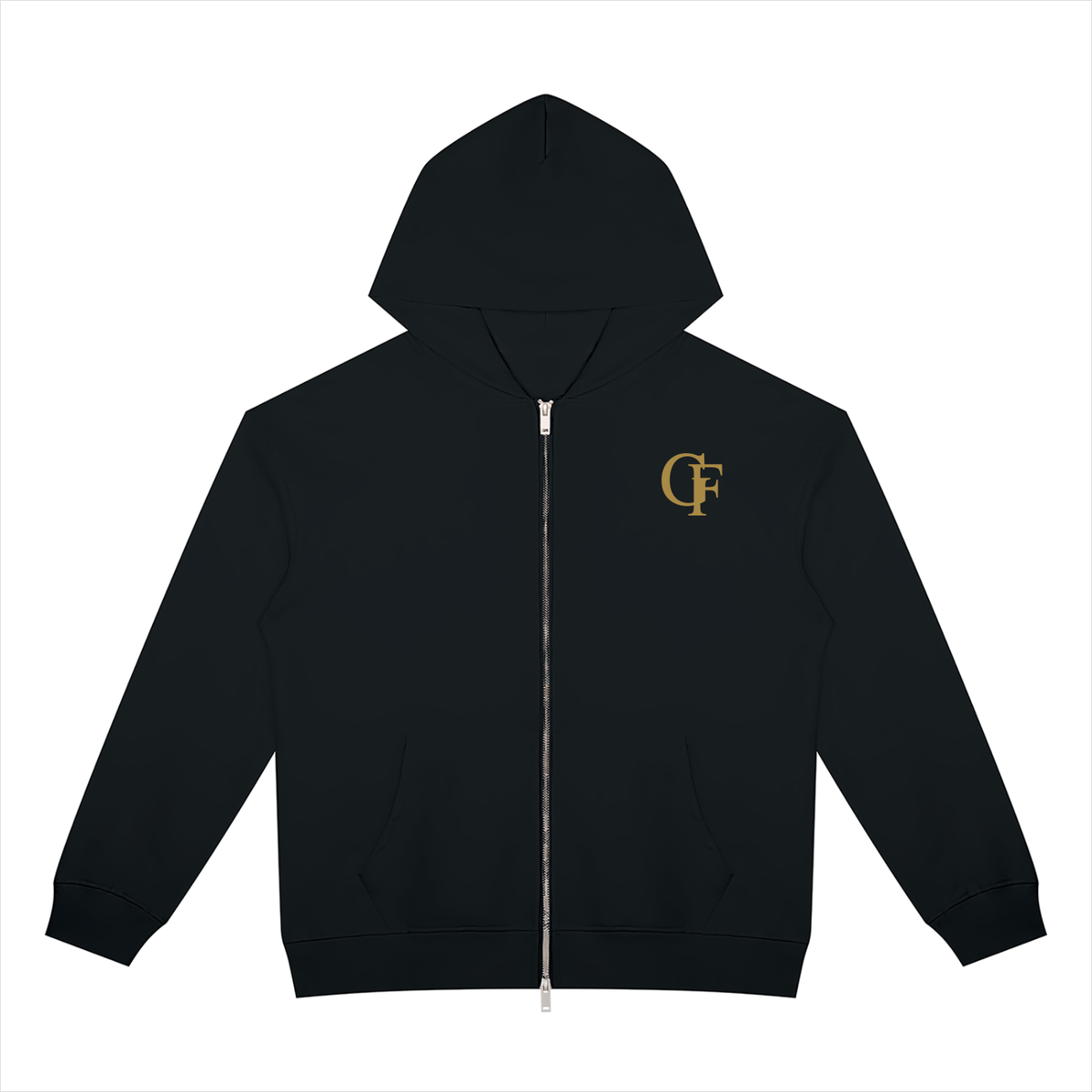 Godfident Heavyweight Zip Hoodie — Black