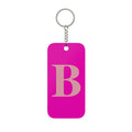 Double-Sided Pink Monogram B Keychain Charm