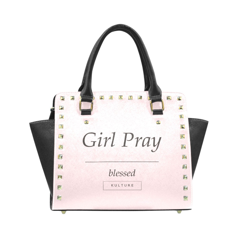 Girl Pray Rivet Shoulder Bag