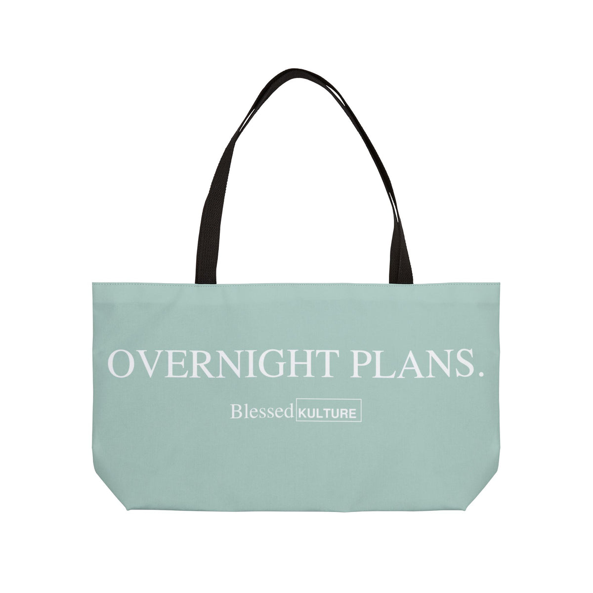 Weekender Tote Bag — 'Spend a Night / Overnight Plans' Canvas Travel Tote