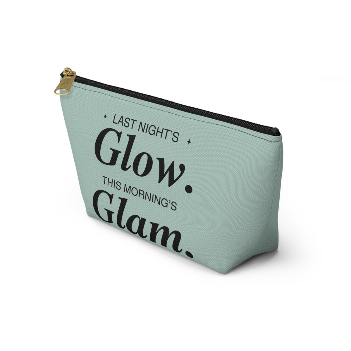 BK-Accessory Pouch – ‘Last Night’s Glow. This Morning’s Glam.’ Cosmetic Bag
