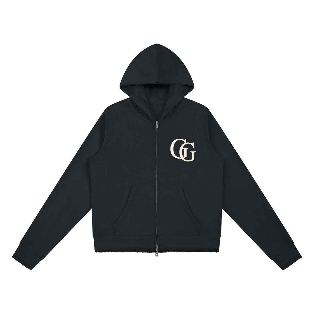 Good Girl Raw Edge Zip Hoodie