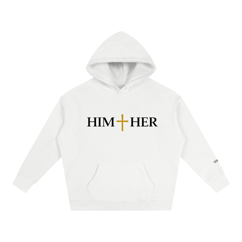 Him + Her  Fleeced Hoodie