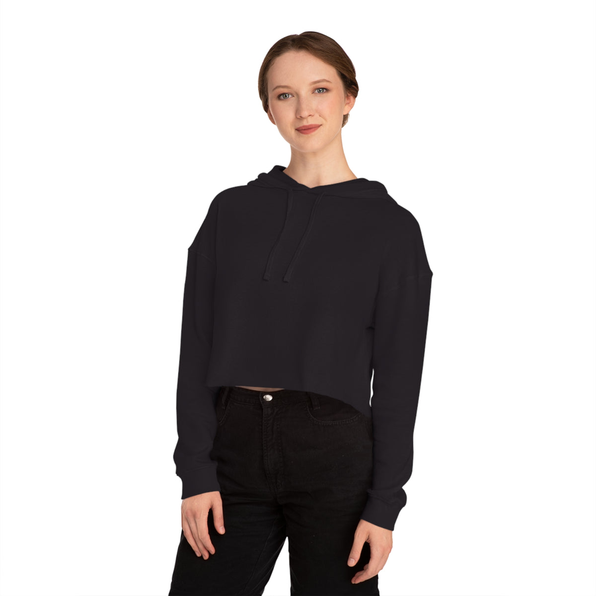 Cropped Hoodie — "Church Girl" Feminine Faith Graphic