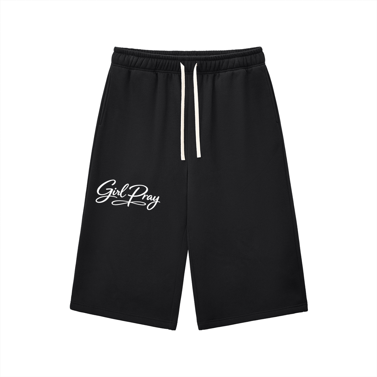 Girl Pray Drawstring Shorts
