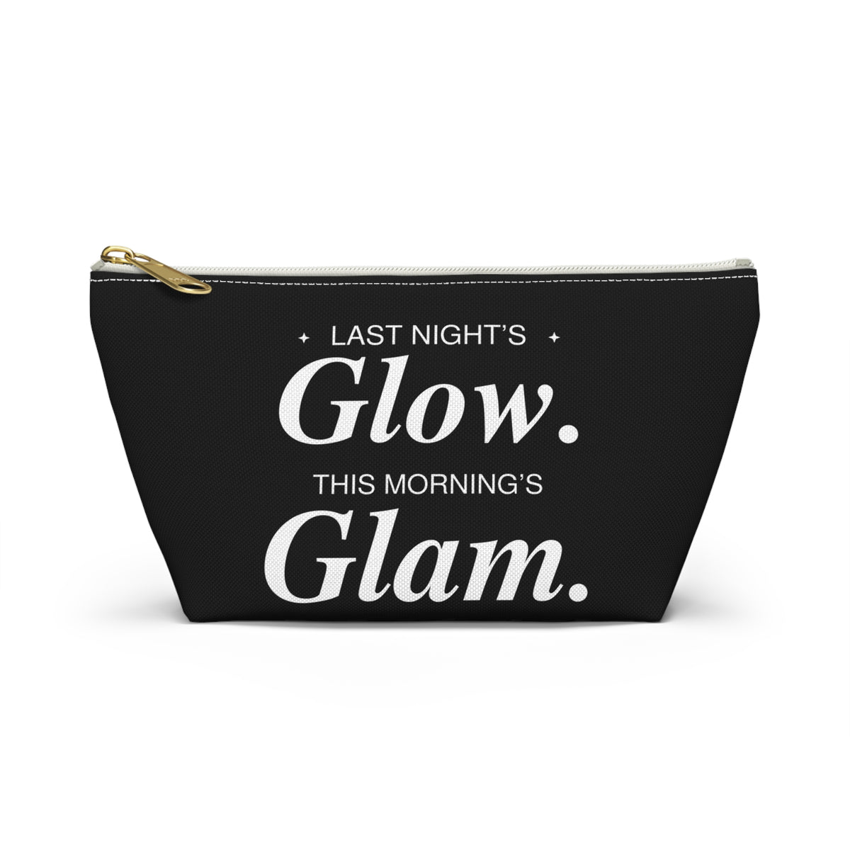 Glow & Glam Accessory Pouch — Makeup Bag with T-Bottom