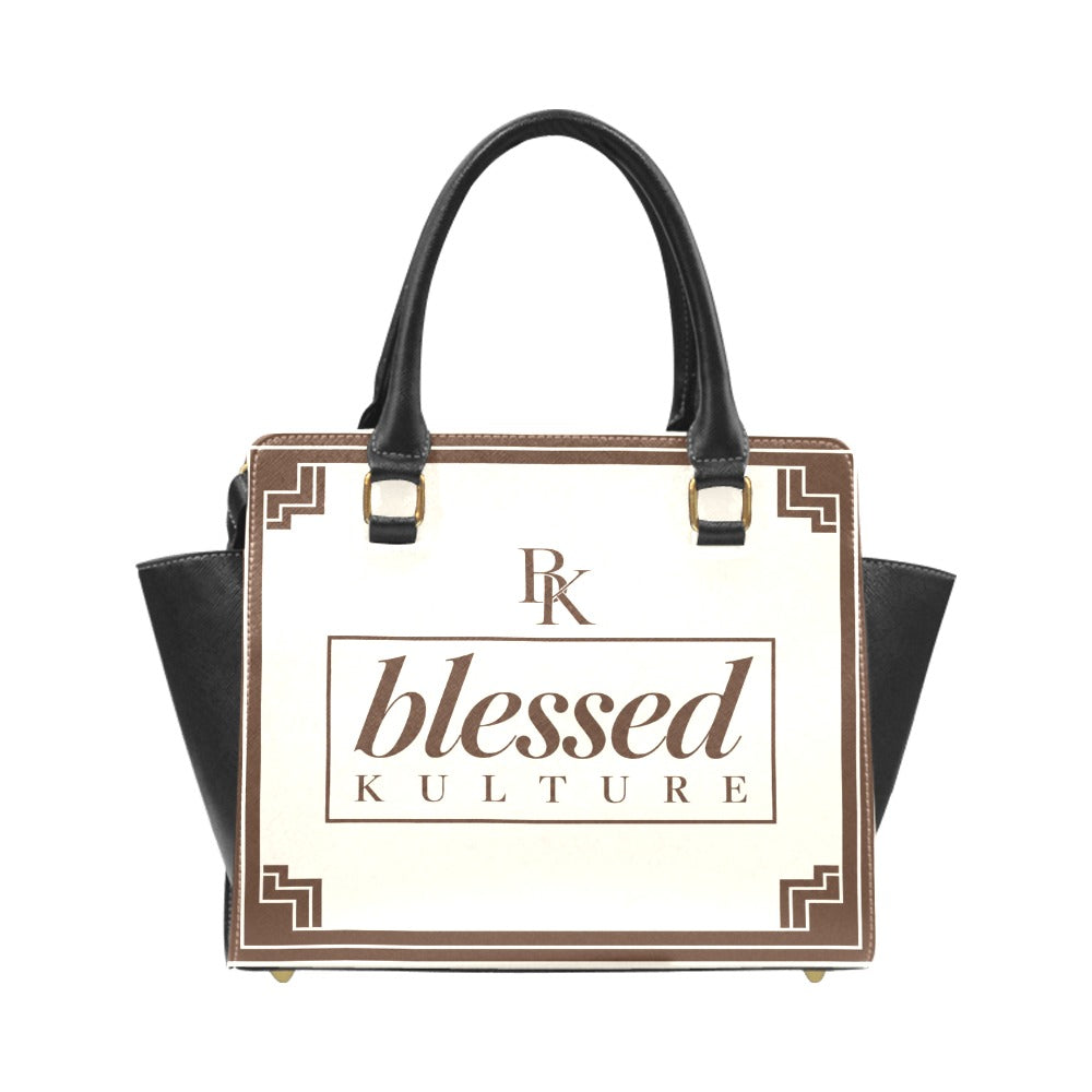 BK Rivet Shoulder Bag — Cream & Chocolate