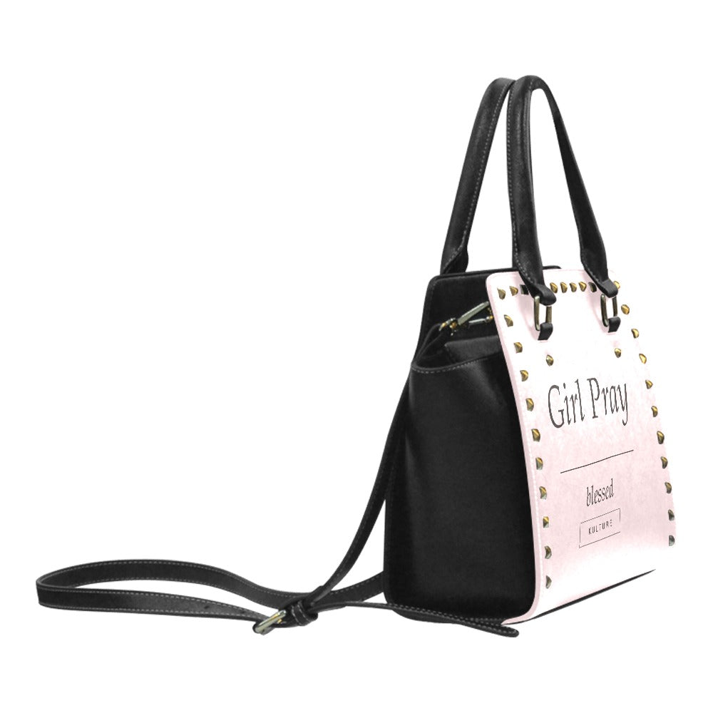 Girl Pray Rivet Shoulder Bag