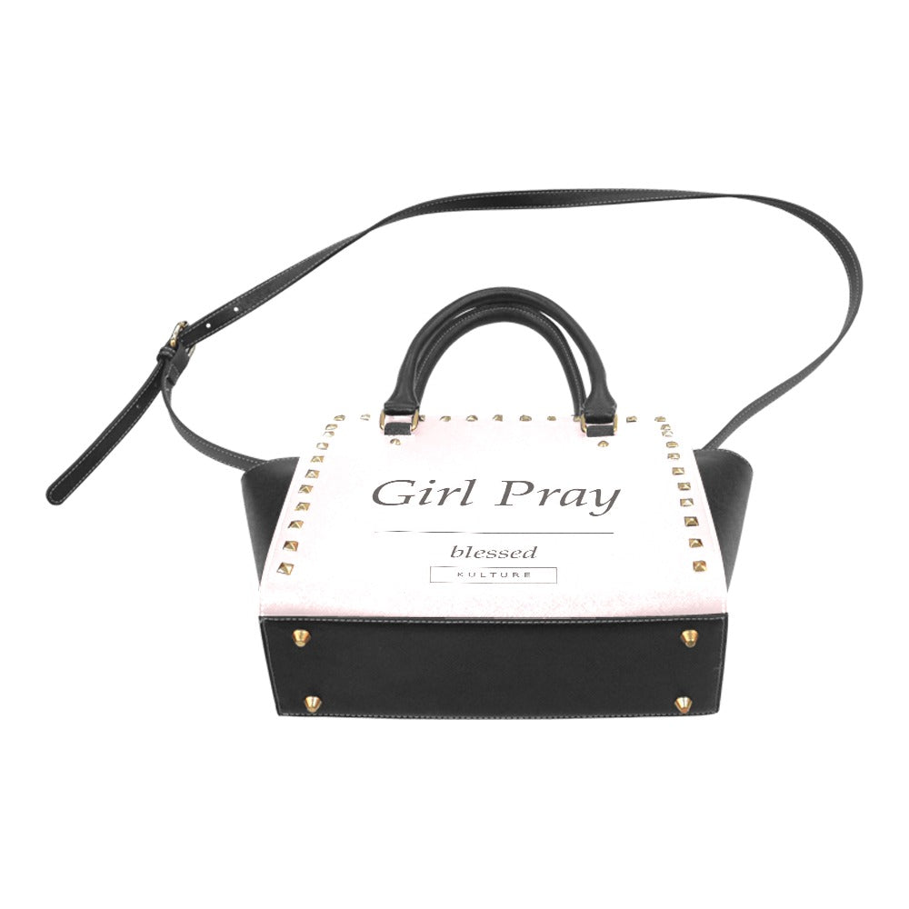 Girl Pray Rivet Shoulder Bag