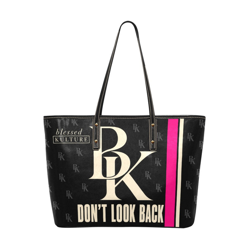 Don't Look Back Statement Tote — Pink Stripe