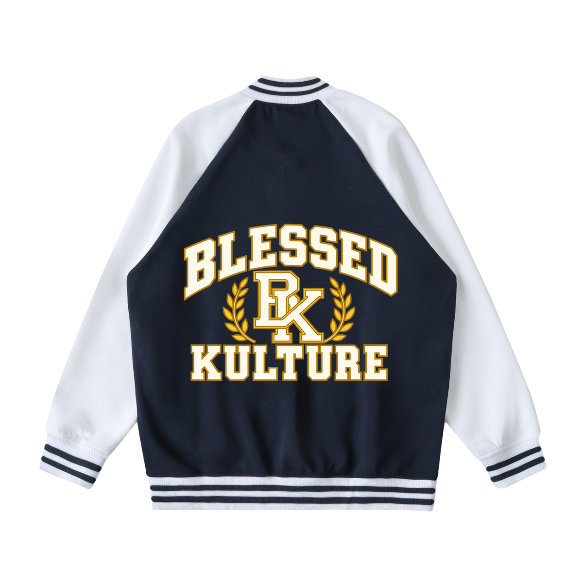 Two Tone Raglan Sleeve Varsity Jacket