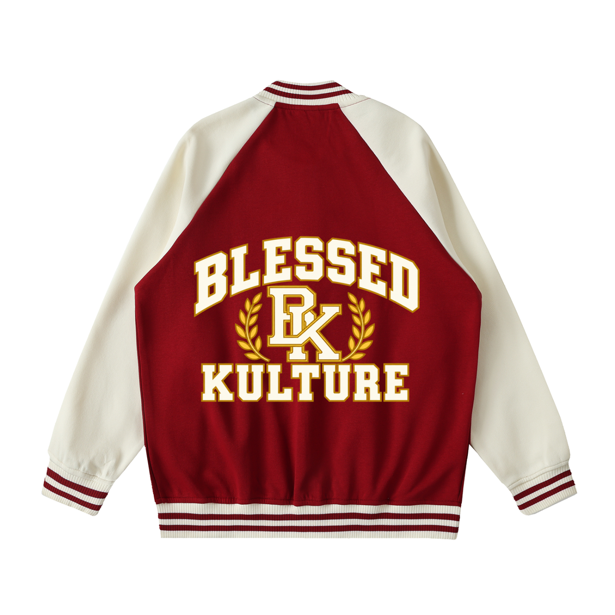 Two Tone Raglan Sleeve Varsity Jacket